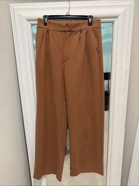 Abercrombie & Fitch Wide Leg Pants in Rust Brown